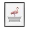 Stupell Industries Traditional Flamingo in Bath Floater Framed Canvas Wall Art Design by Annalisa Latella